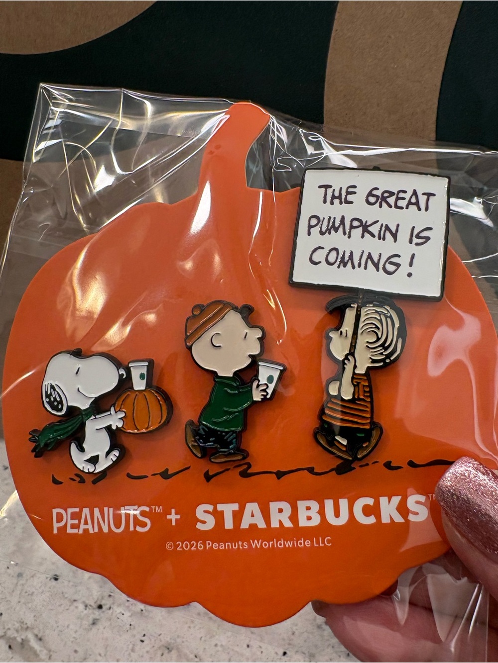 NEW Peanuts Starbucks
Enamel Pin Set Snoopy Charlie
Brown Great Pumpkin 2026. - Picture 2 of 7